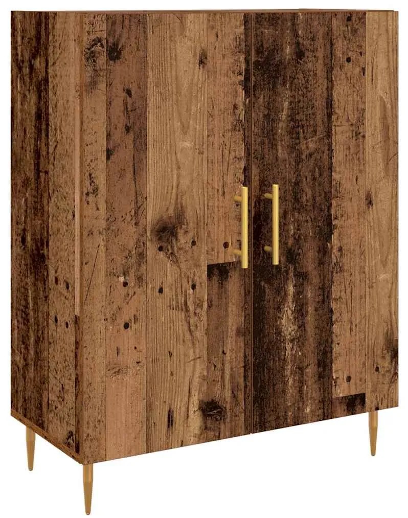 vidaXL Highboard Παλαιό ξύλο 69.5 x 34 x 180 εκ. Επεξεργασμένο ξύλο