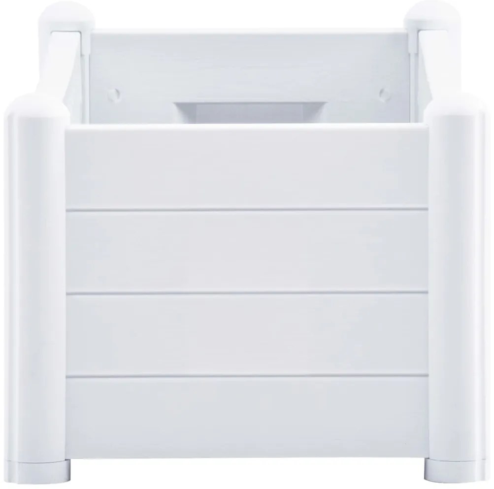 vidaXL Ζαρντινιέρα Υπερυψωμένη Λευκή 100 x 43 x 35 εκ. Πολυπροπυλένιο