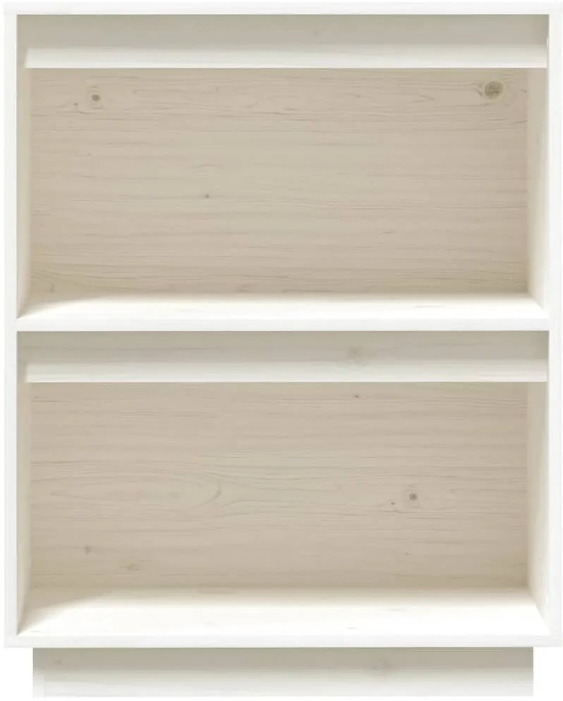vidaXL Ντουλάπι Κονσόλα Λευκό 60 x 34 x 75 εκ. από Μασίφ Ξύλο Πεύκου
