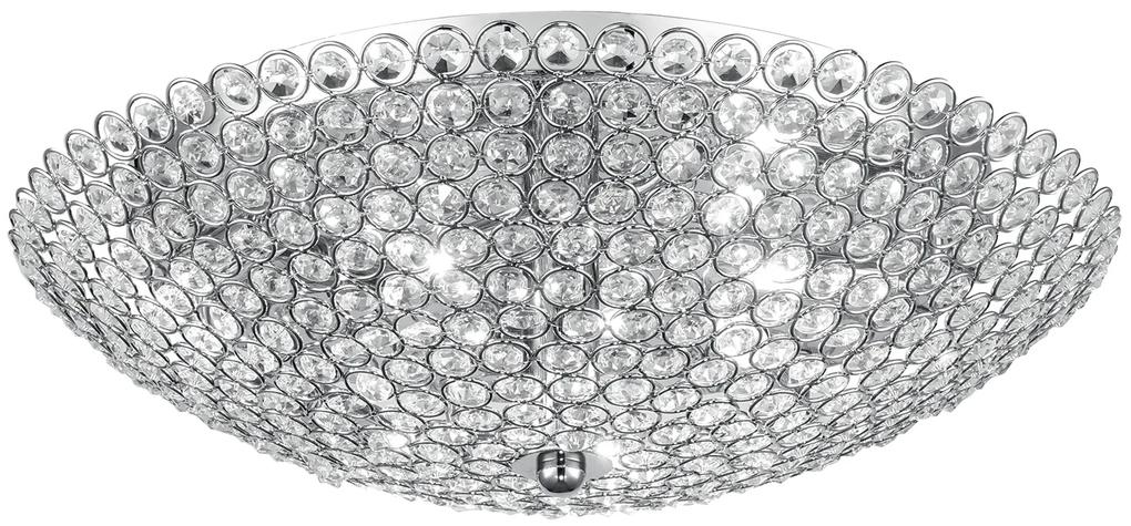 Πλαφόν Οροφής Ø45εκ. 6*G9 Μέταλλο Χρωμέ-Κρύσταλλα Κ9 Luce Design I-Planet/Pl45 8031440352352