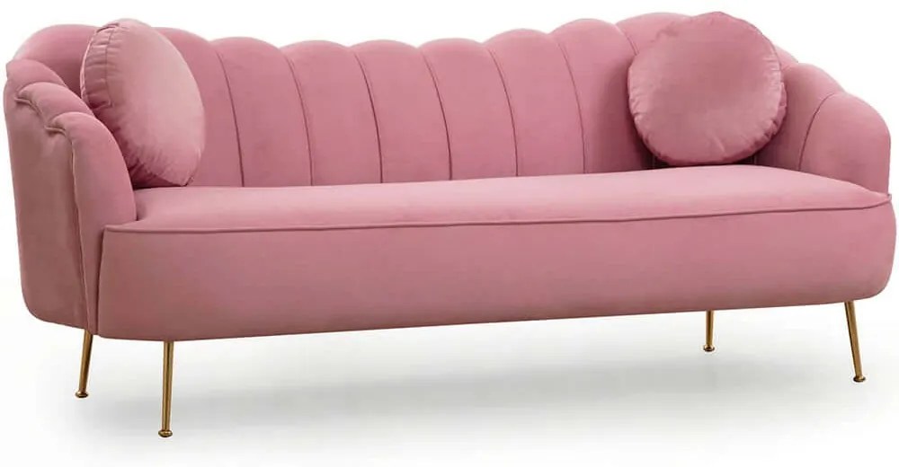 Καναπές Τριθέσιος Istiridye 560ARE1539 215x90x80cm Rose