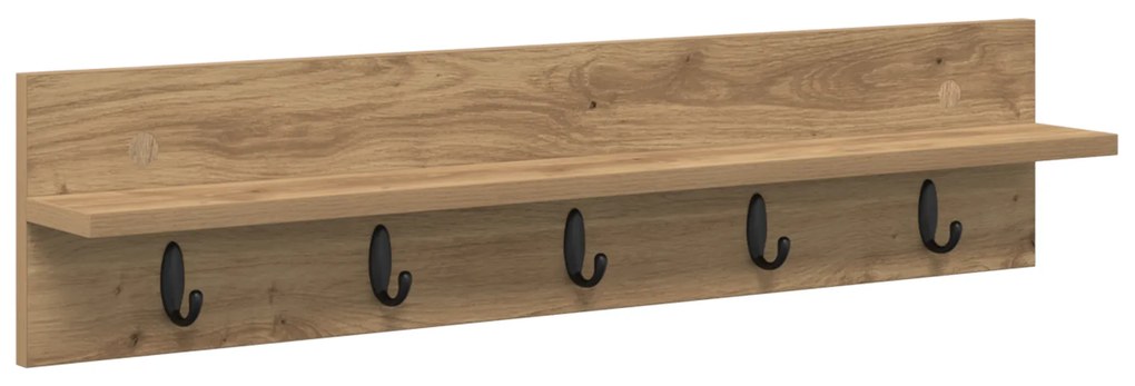 vidaXL Τοίχου Κρεμάστρα με ράφι artisan δρυς 80 x 10.5 x 18 εκ