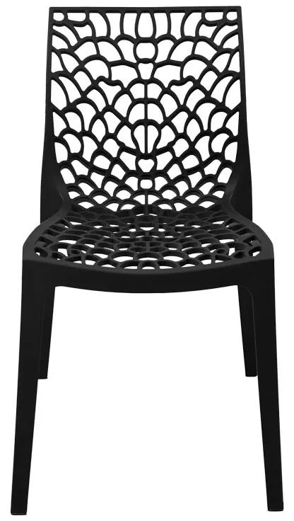 Καρέκλα Hush στοιβαζόμενη pp μαύρο 50x57x81 εκ. 50x57x80 εκ.