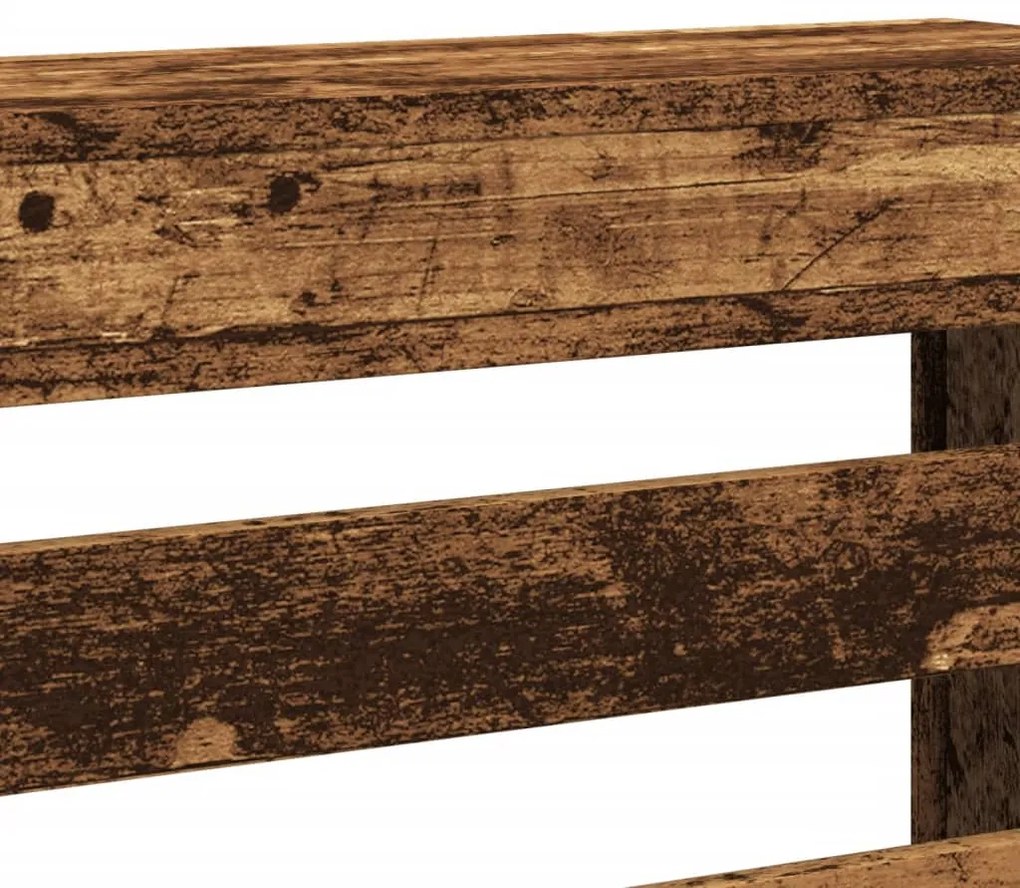 vidaXL Κάλυμμα Καλοριφέρ Όψη Παλαιού Ξύλου 149x20x82 εκ. Επεξ. Ξύλο