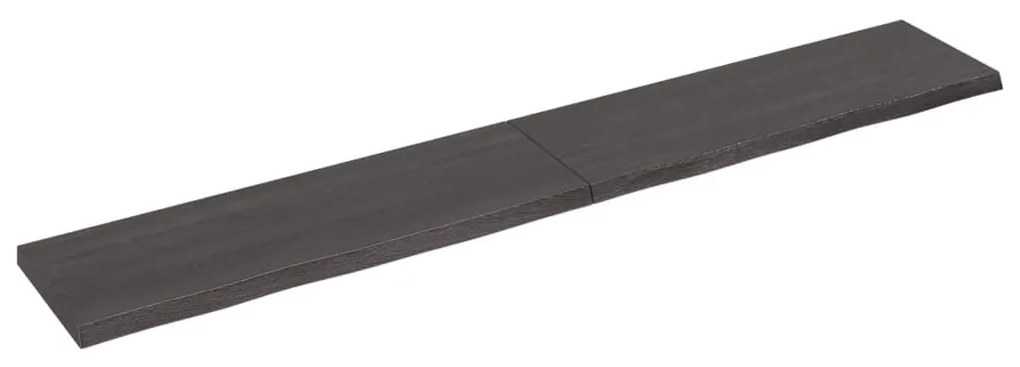 Πάγκος Μπάνιου Σκούρο Καφέ 180x30x(2-4) εκ. Επεξεργ. Μασίφ Ξύλο - Γκρι