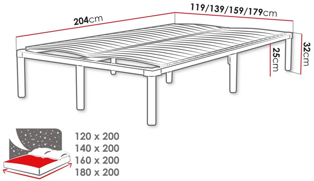 Κρεβάτι Wera-120 x 200