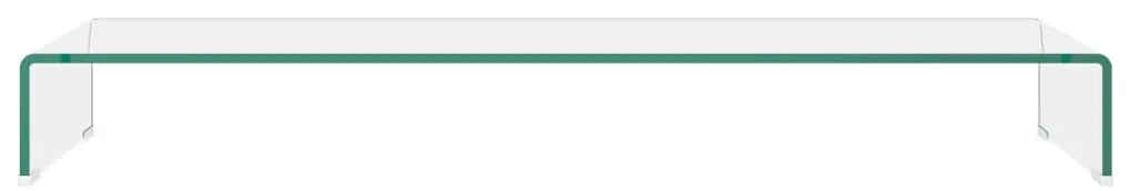 vidaXL Βάση Τηλεόρασης/Οθόνης Διάφανη 110 x 30 x 13 εκ. Γυάλινη