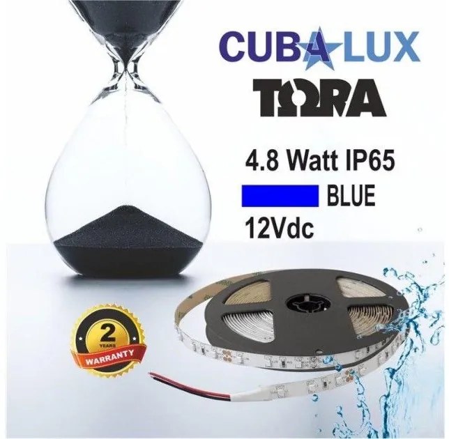 Ταινία LED 4,8W IP65 12V σε 4 χρώματα 5M TORA Cubalux 500033 Μπλε