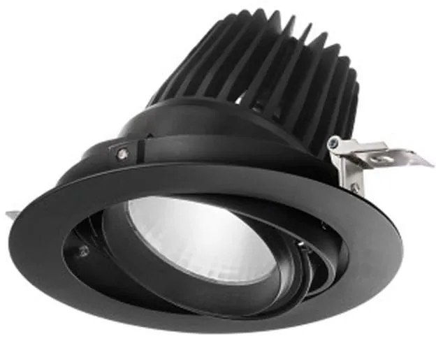 Spot Led Χωνευτό Rubens 28W NRC 45° 4000K 2720lm On/Off Black Fabas Luce Στρόγγυλο