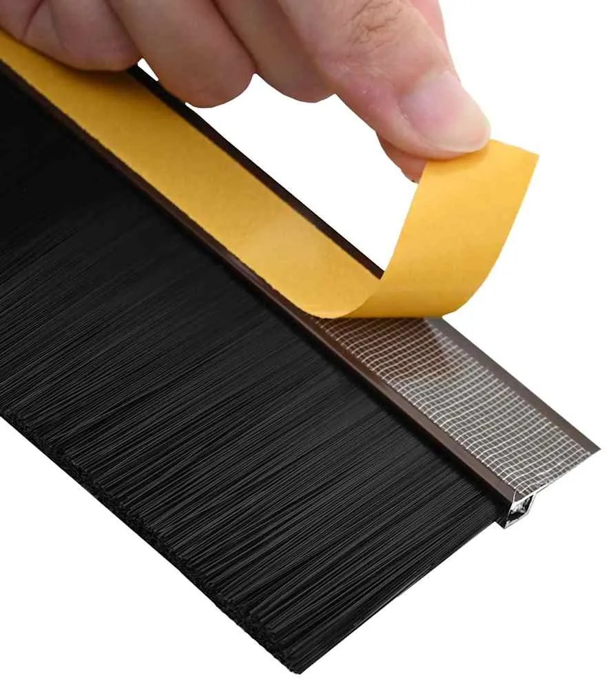 vidaXL Αυτοκόλλητες σφραγίδες πόρτας 2 pcs Καφέ 100 cm