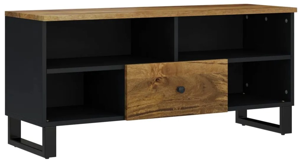 vidaXL Έπιπλο Τηλεόρασης 100x33x46 εκ. Μασίφ Ξύλο Μάνγκο &amp; Επεξ. Ξύλο