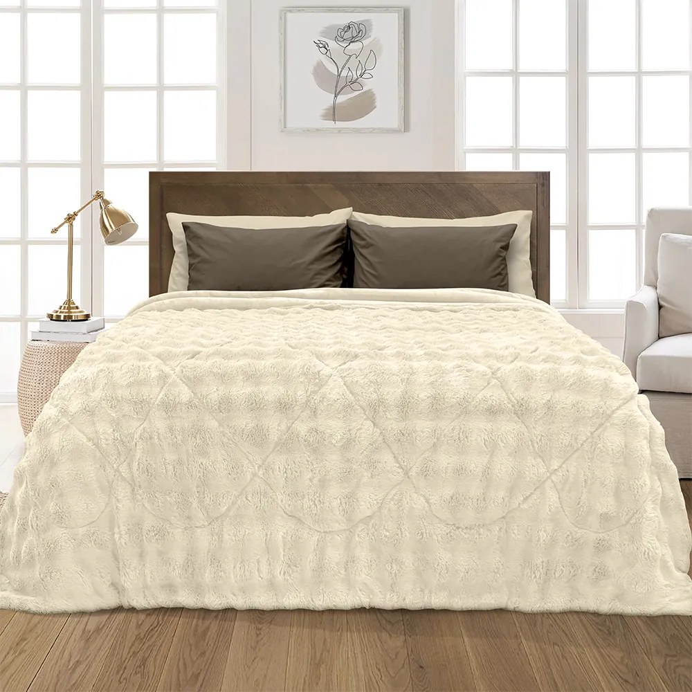 LINO ΚΟΥΒΕΡΤΟΠΑΠΛΩΜΑ CONILIO ECRU 160X220