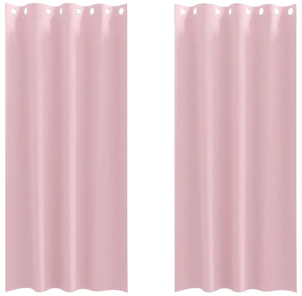 vidaXL Κουρτίνες 2 pcs Μωρουδίστικο Ροζ 260x140εκ. Πολυεστέρας