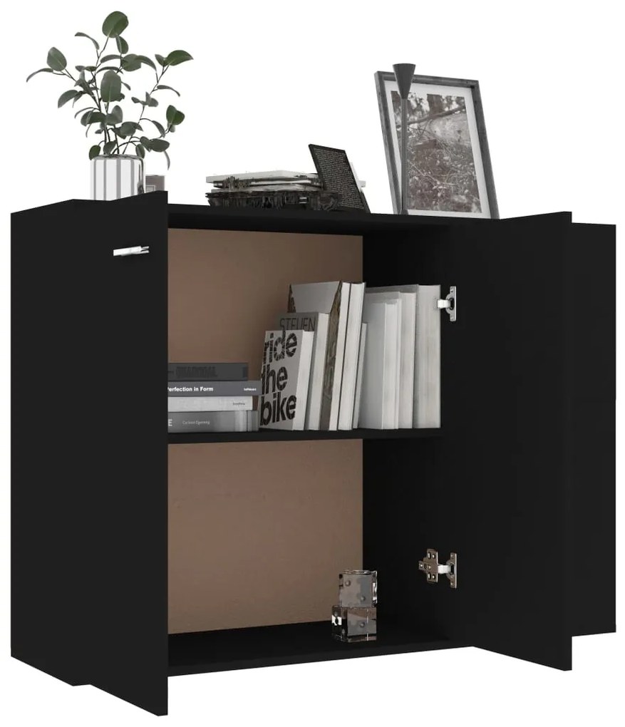 vidaXL Μπουφές Μαύρος 105 x 30 x 75 εκ. από Μοριοσανίδα