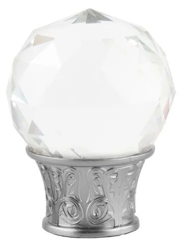 Κουρτινόβεργα μονή twist Cristal Odeon 25/19 – χρώμιο ματ - 360 cm