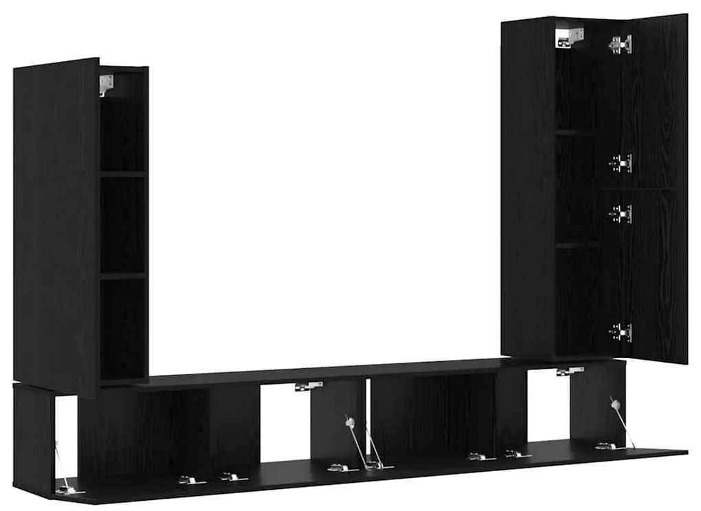 vidaXL Σετ επίπλου τηλεόρασης 4 pcs Μαύρη δρυς 30.5 x 30 x 110 εκ.