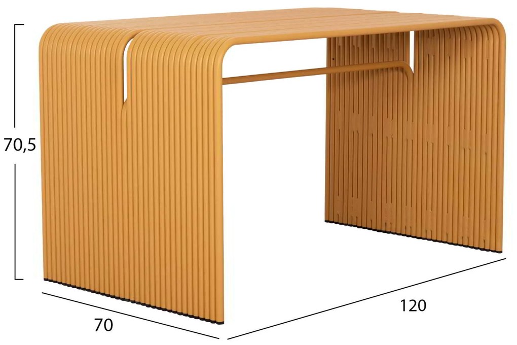 ΤΡΑΠΕΖΙ ΤΡΑΠΕΖΑΡΙΑΣ ΣΕΙΡΑ INTREPID HM6330.07 ΑΛΟΥΜΙΝΙΟ ΜΟΥΣΤΑΡΔΙ 120x70x70.5Υεκ.