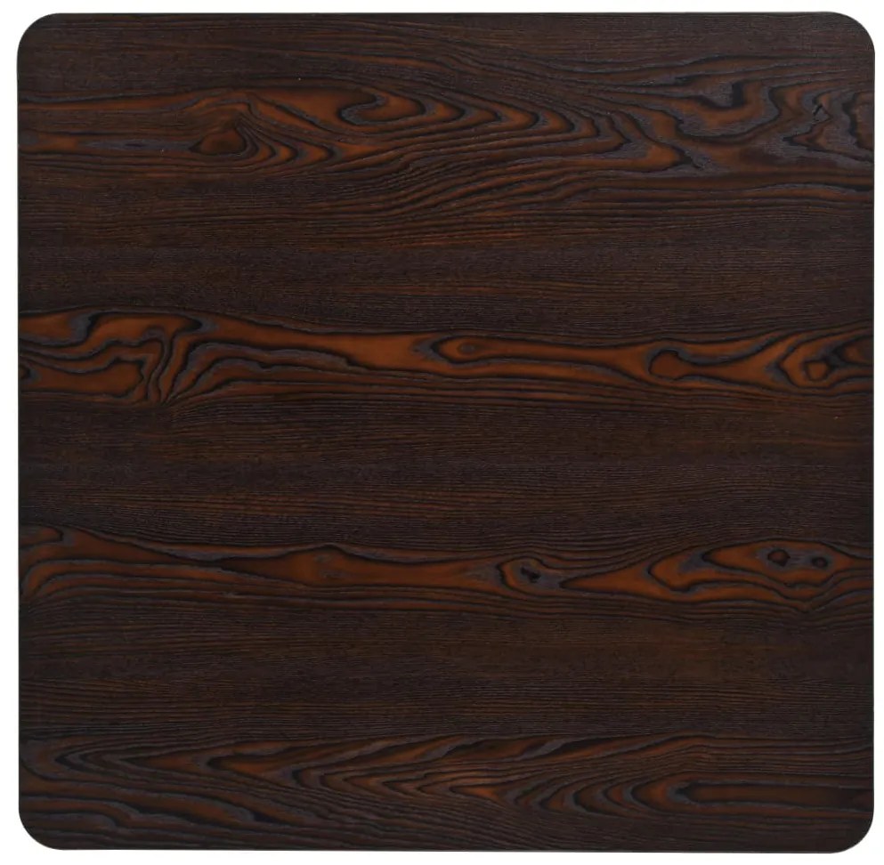 vidaXL Τραπέζι Bistro Τετράγωνο Σκούρο Σταχτί 80x80x75 εκ. MDF/Ατσάλι