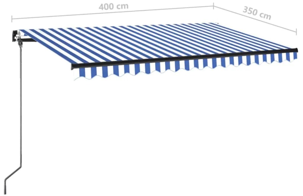 ΤΕΝΤΑ ΣΥΡΟΜΕΝΗ ΧΕΙΡΟΚΙΝΗΤΗ ΜΕ LED ΜΠΛΕ / ΛΕΥΚΟ 400 X 350 ΕΚ. 3069181