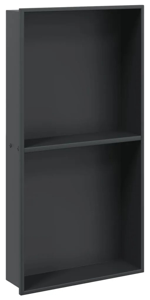 Εσοχή Ντους Βουρστ. Μαύρο Ματ 32x62x9 εκ. Αν. Ατσάλι - Μαύρο