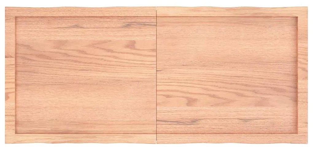 vidaXL Επιφ Τραπεζιού Αν Καφέ 120x50x(2-6)εκ.Ακατέργ. Μασίφ Ξύλο Δρυός