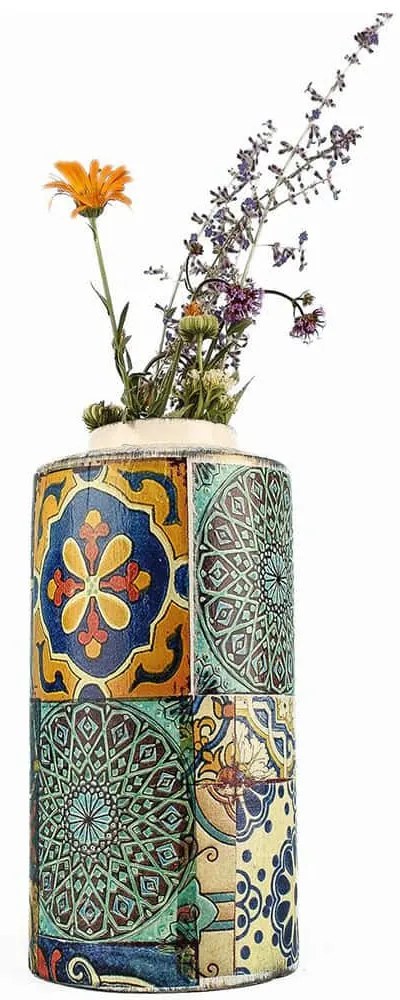 Βάζο 697ELD1206 Φ13,5x23,5cm Multi Aberto Design Ceramic