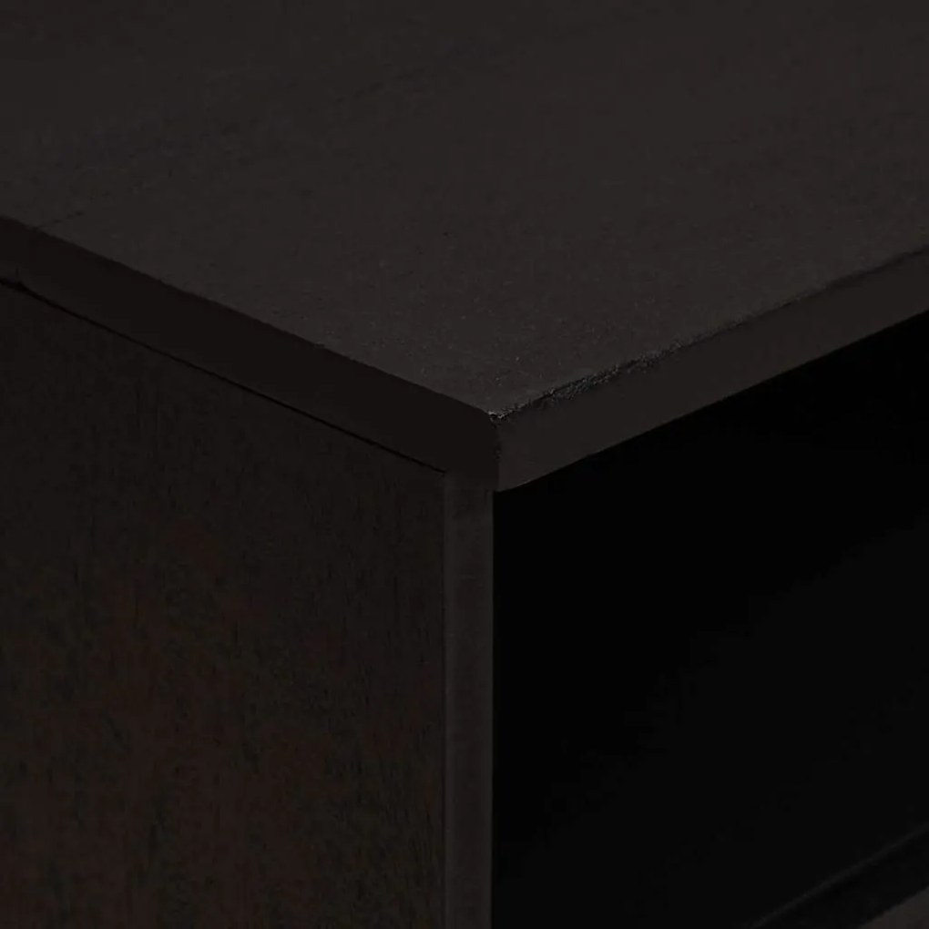 vidaXL Κομοδίνο 2 pcs Μαύρο 40 x 33 x 46 εκ. Στερεό ξύλο μάνγκο