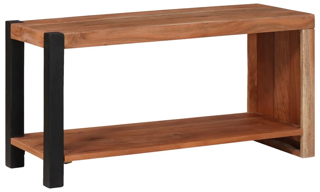 vidaXL Βιβλιοθήκη Καφέ, Μαύρο 80 x 30 x 110 εκ. Στερεό Ξύλο Ακακίας