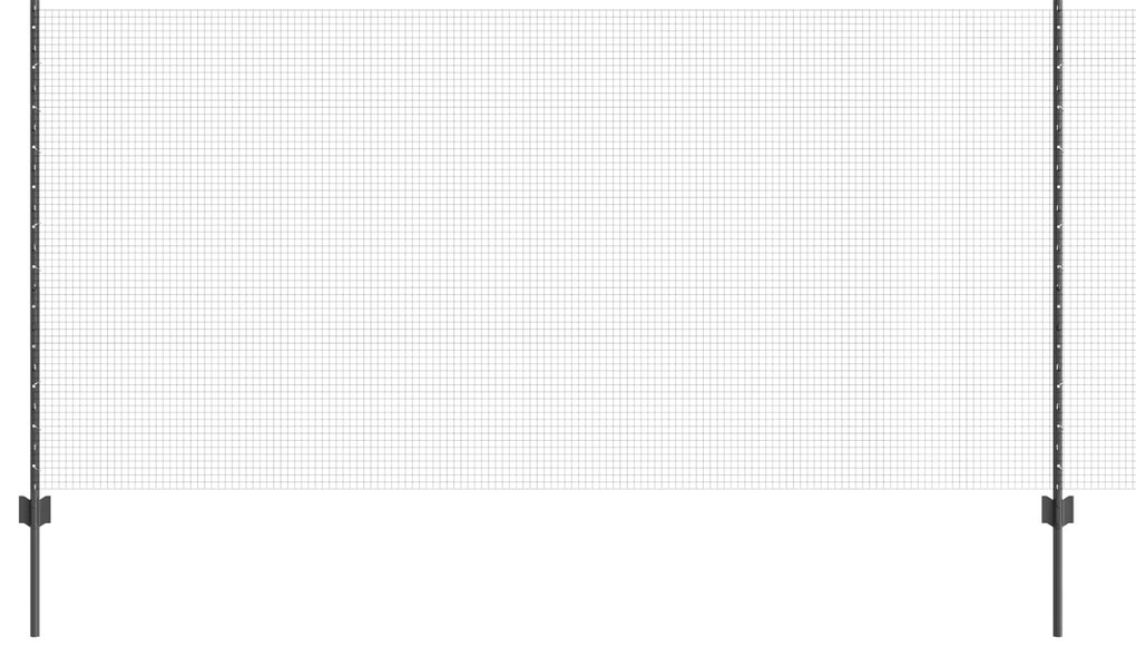 vidaXL Συρμάτινος Φράχτης με 22 U Posts Γκρι 1.2x25 μ Χάλυβας