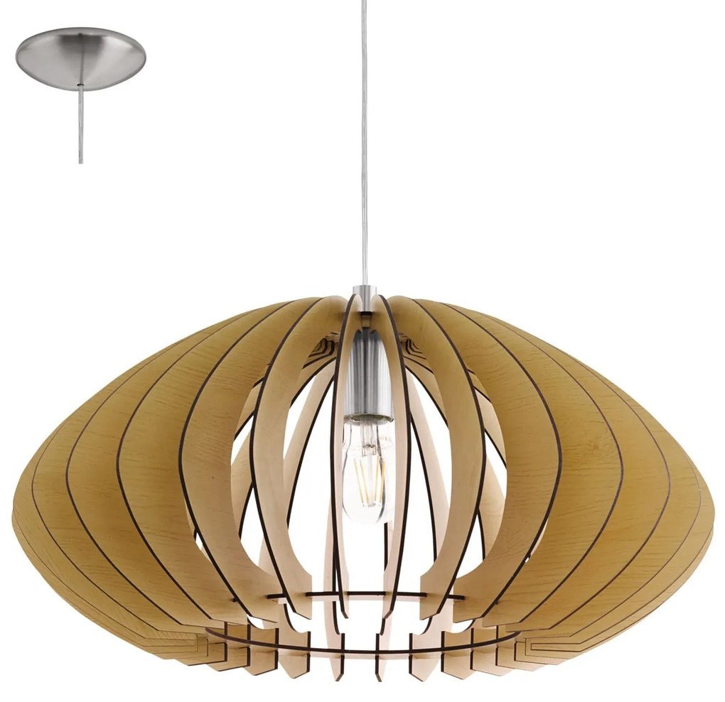 Φωτιστικό Οροφής Cossano 2 95257 Honey Eglo Metal,Wood