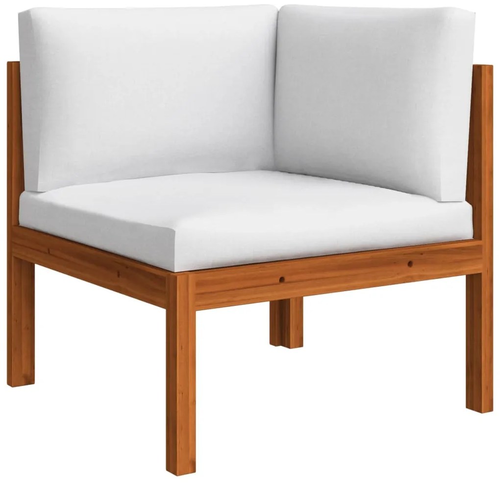 vidaXL Σετ Σαλόνι Κήπου 11 τεμαχίων με Μαξιλάρια από Κρεμ Ξύλο Ακακίας & Σχοινί