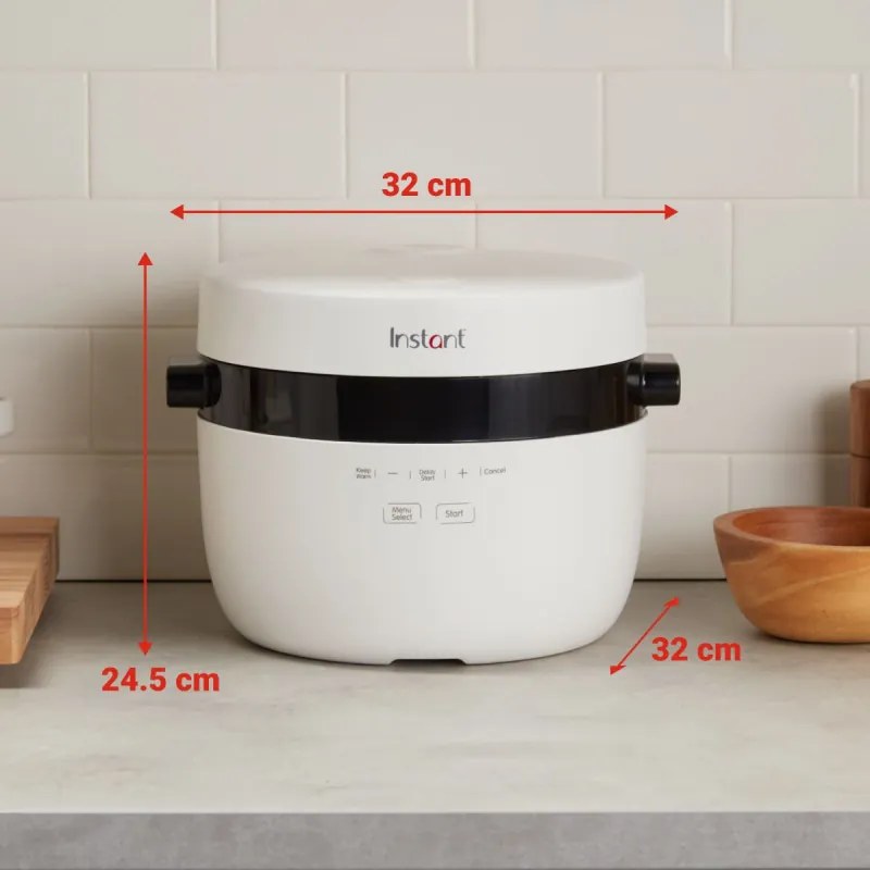 Μαγειρεύτρια ρυζιού Instant Pot 20 140500301, 860W, 5 l, 8 προγράμματα, CarbReduce, BPA/PFOA/PTFE free, Λευκό