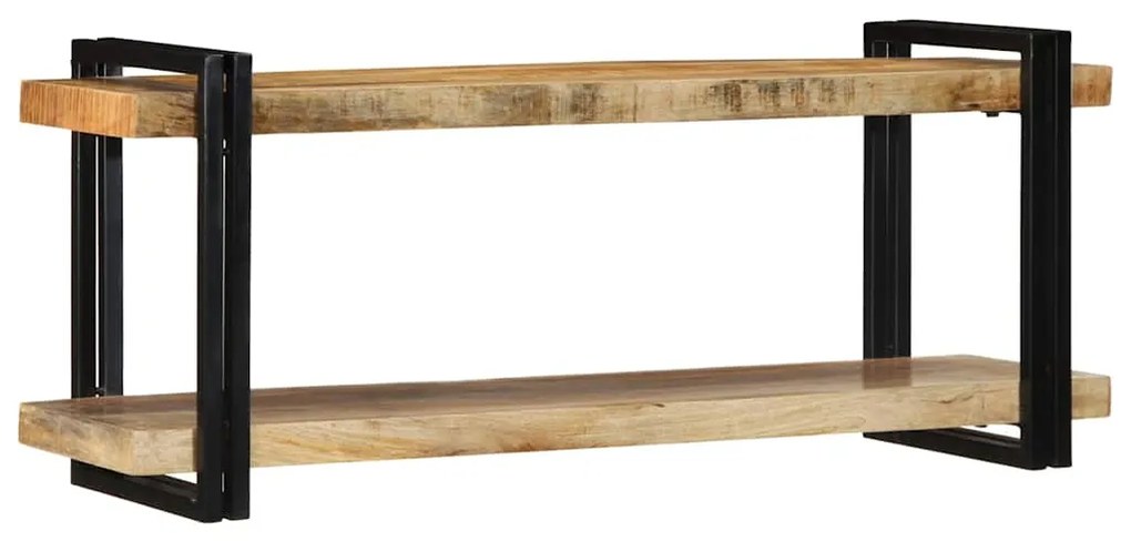 Ράφι τοίχου 110x33x45 cm Στερεό ακατέργαστο ξύλο Mango - Καφέ
