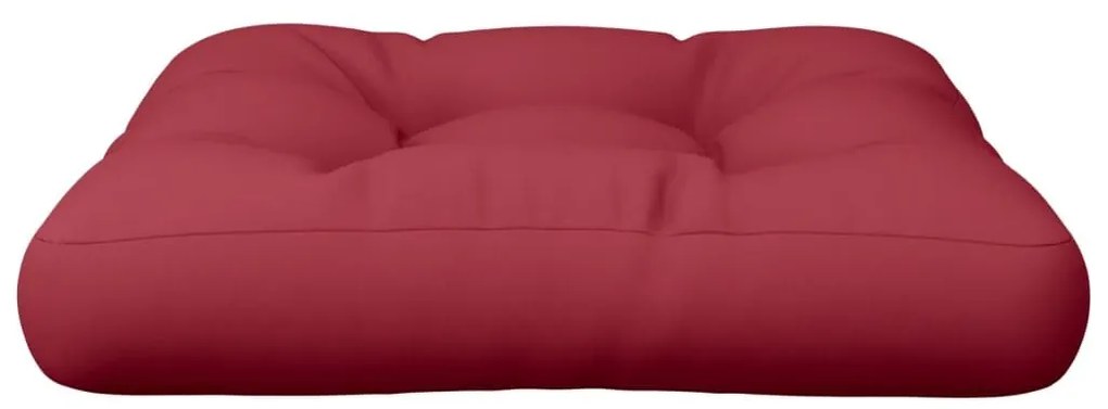 Μαξιλάρι Καθίσματος Παλέτας Μπορντό 50 x 50 x 12 εκ. Υφασμάτινο - Κόκκινο