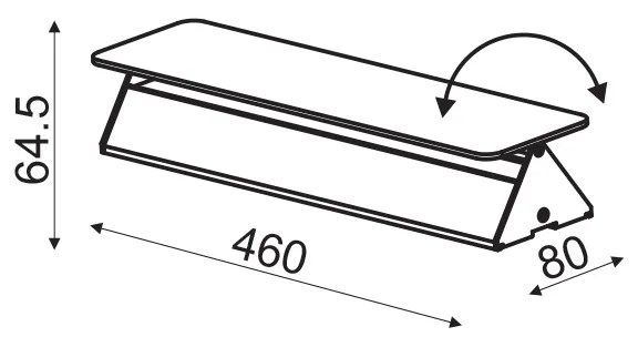 ΕΠΙΤΟΙΧΟ Φ/Σ LED 15W 3000K ΑΛΟΥΜΙΝΙΟ ΓΚΡΙ 46X8X5,5CM PYRAMID