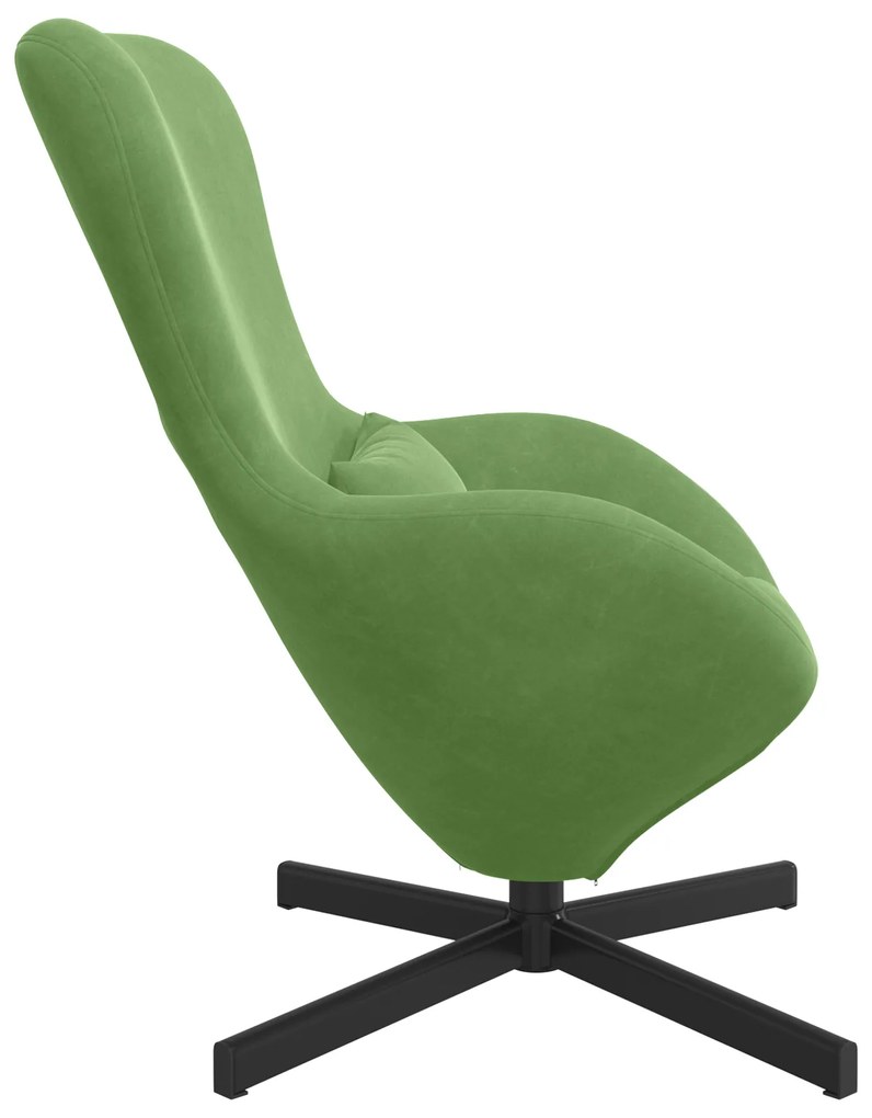 vidaXL Πολυθρόνα Αυγού Light Green Velvet