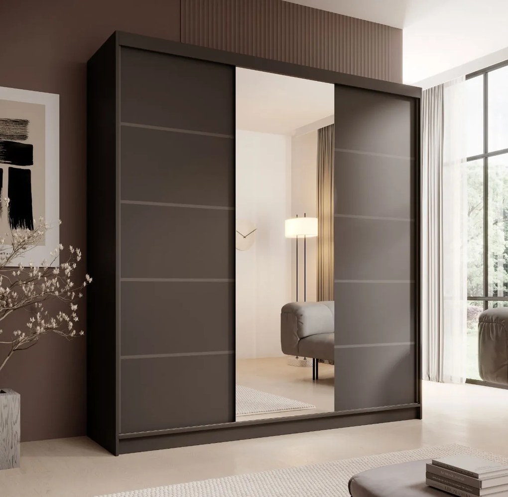 Ντουλάπα Barry 200 συρόμενη-Mauro