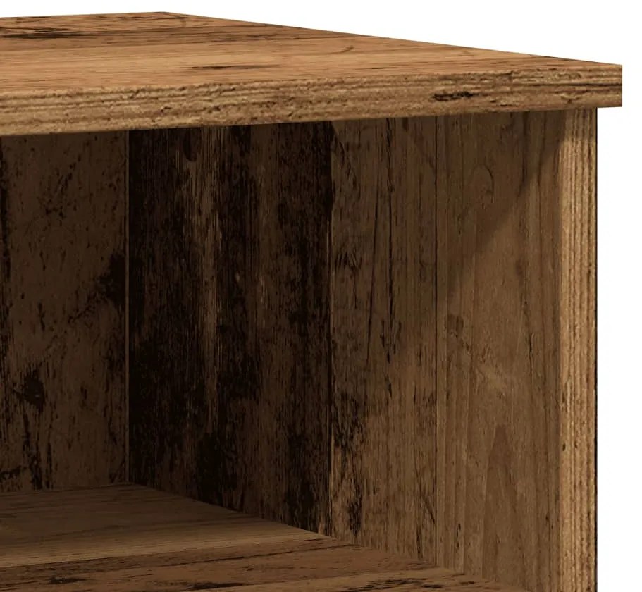 Κομοδίνα 2 τεμάχια Παλιό ξύλο 40x35x50 cm Κατασκευασμένο ξύλο - Καφέ