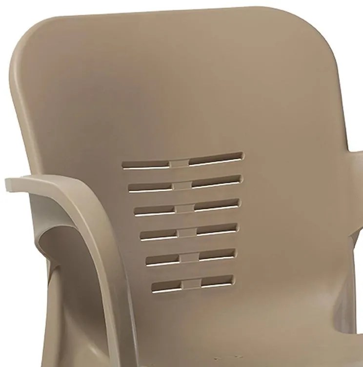 Καρέκλα - Πολυθρόνα Feast PP cappucino-αλουμίνιο γκρι 59x58x81 εκ.