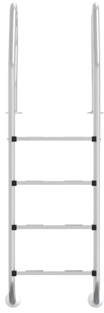 vidaXL Σκάλα Πισίνας 54 x 38 x 184,5 εκ. από Ανοξείδωτο Ατσάλι 304