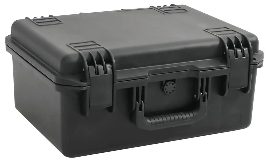 vidaXL Θήκη Πτήσης Φορητή Μαύρη 49x38x23 εκ. από Πολυπροπυλένιο