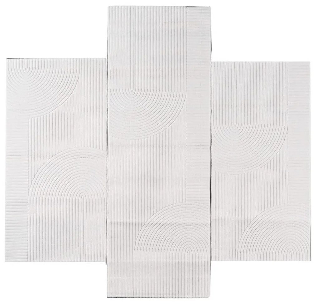 Χαλιά Κρεβατοκάμαρας (Σετ 3τμχ) Pierre Cardin Loft 16 White