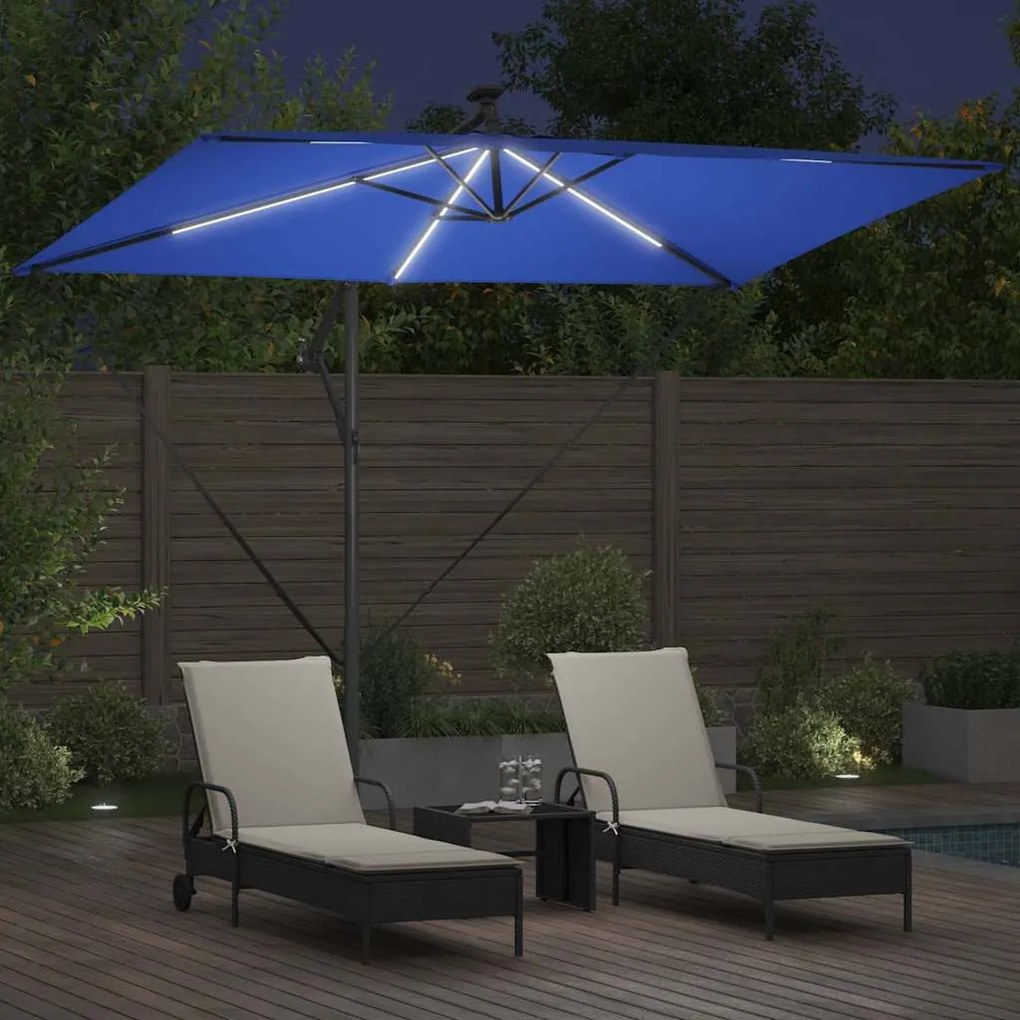 vidaXL Ομπρέλα Cantilever Banana Μπλε 294 x 200 x 254 εκ.