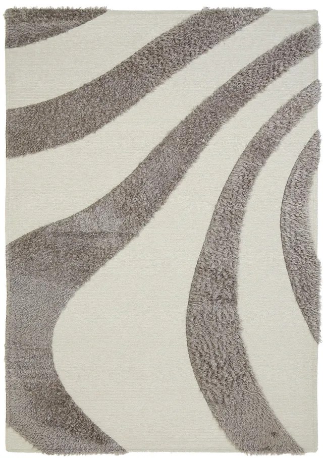 Χαλί Toscana Shaggy BRANCO WHITE SILVER Royal Carpet - 140 x 200 cm