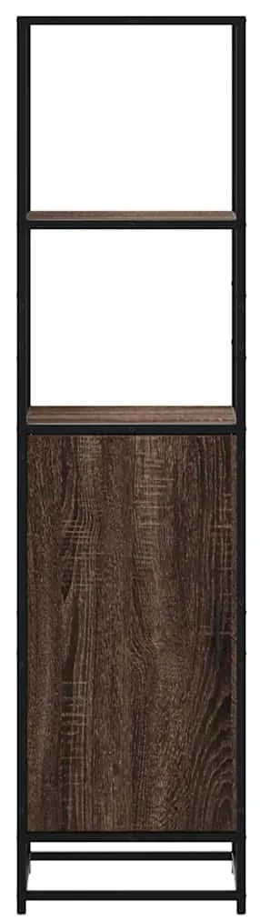 Highboard καφέ δρυς Κατασκευασμένο ξύλο και μέταλλο - καφέ δρυς