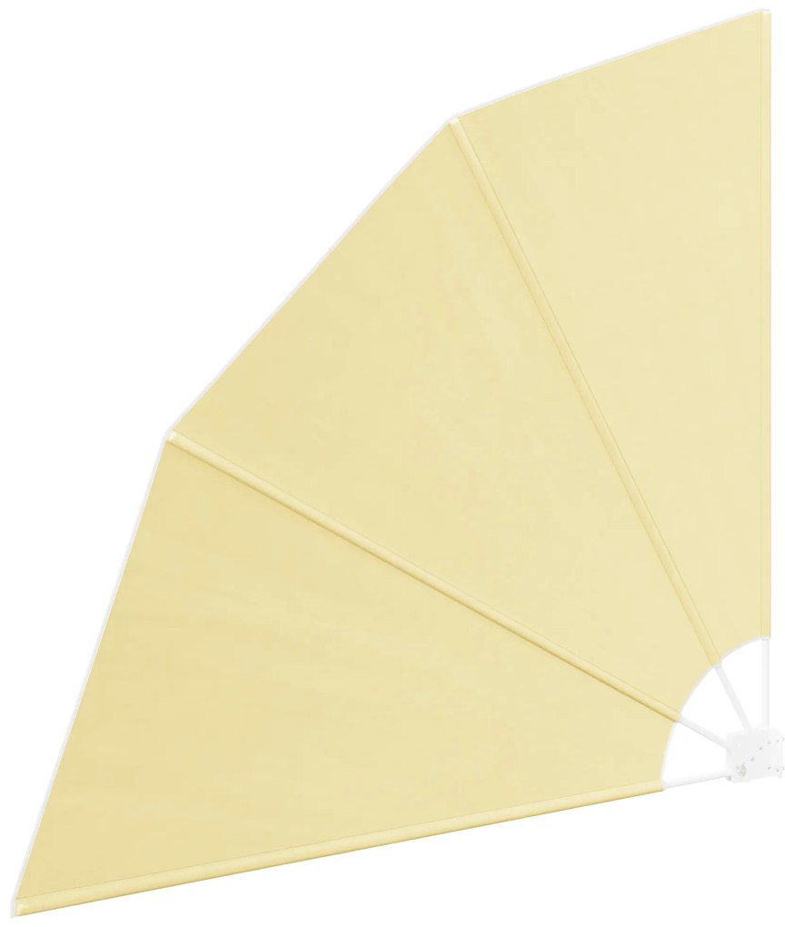 vidaXL Αδιάφανο σκίαστρο μπαλκονιού Άμμος 160 x 160 cm ύφασμα
