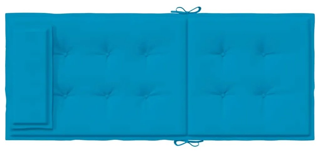 vidaXL Μαξιλάρια Καρέκλας με Πλάτη 2 τεμ. Γαλάζια από Ύφασμα Oxford