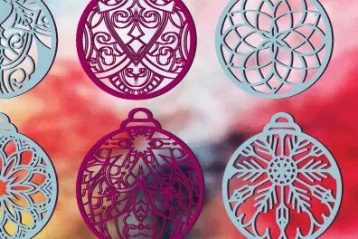 Intra απο ξύλο plywood 3mm-4mm πάχος Χριστουγεννιάτικο μπιχλιμπίδι Στολίδι 1106 Δίασταση 8x8 cm INTRAFABR-108359381