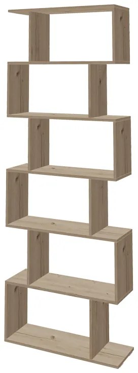 Βιβλιοθήκη Sezen pakoworld σε oak απόχρωση 70x24x191.5εκ