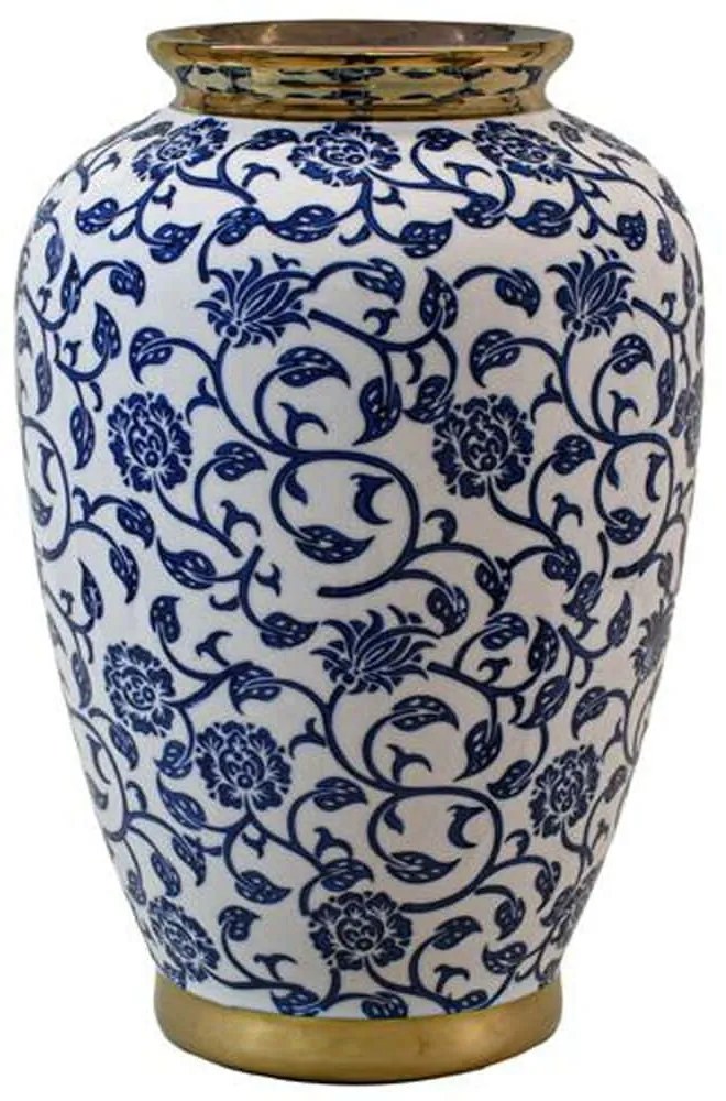 Βάζο 0050-225-010 19x30cm Multi-Blue Κεραμικό